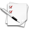 checklist and pen